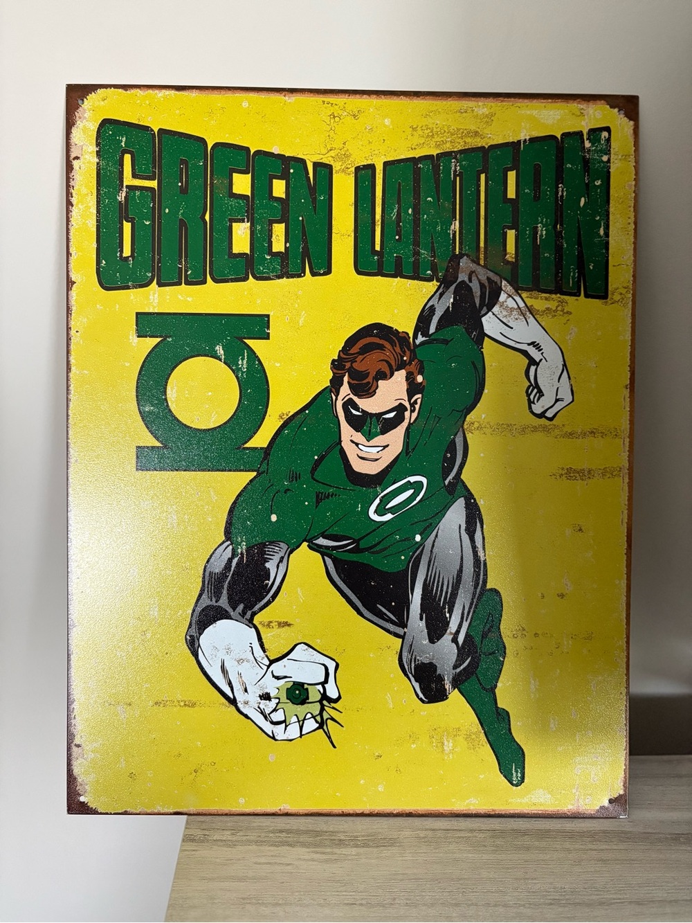 Green Lantern Metal Tin Sign DC Comics - Superhero Man Cave Decor 16x13